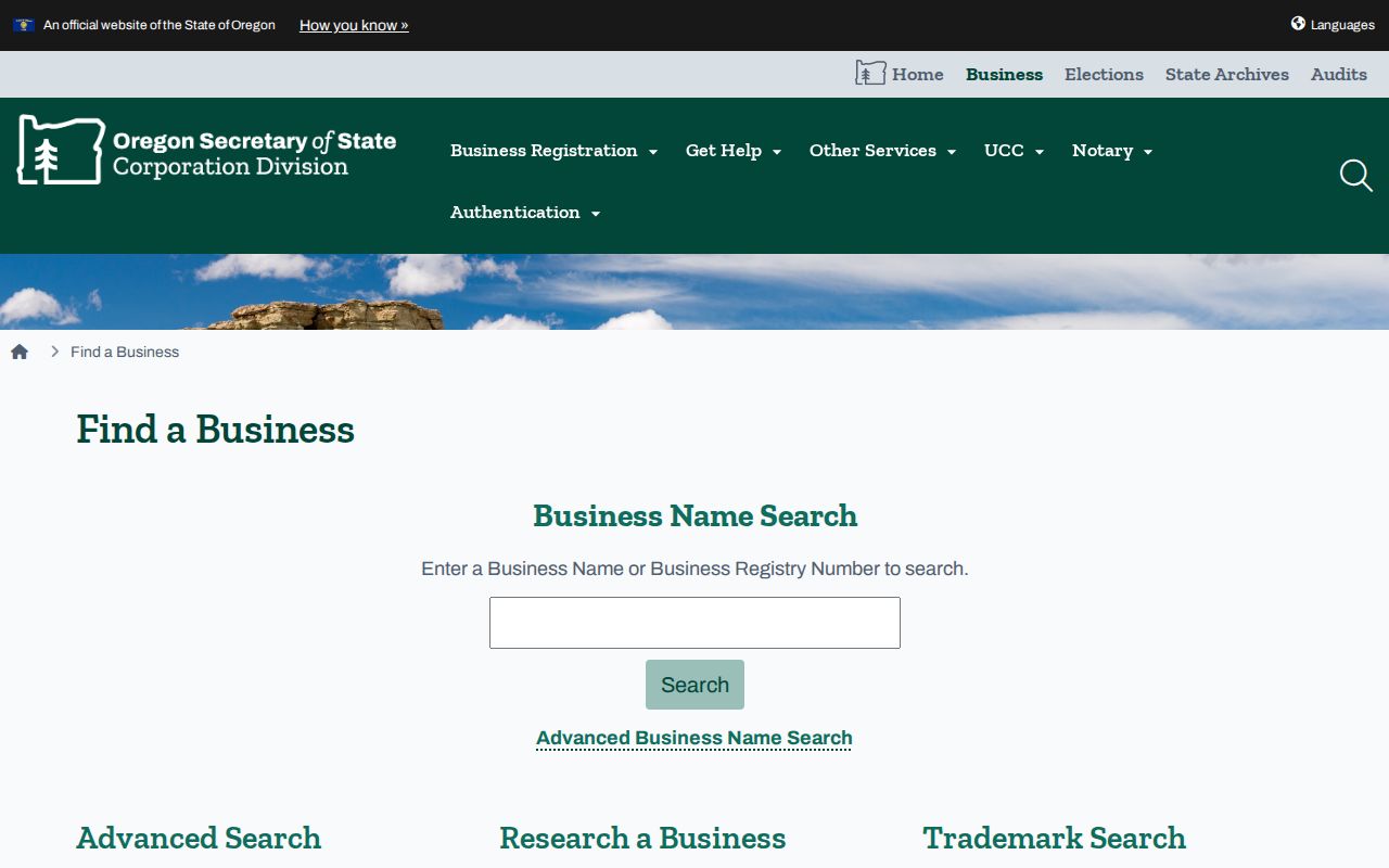 Oregon City residents directory Oregon Business Registry search